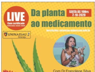 Em alusão a Semana da Planta Medicinal, o Centro Universitário Paraíso ( UniFAP) promoverá a Palestra: A importância das Plantas Medicinais no  Desenvolvimento de Fármacos – CRF-CE