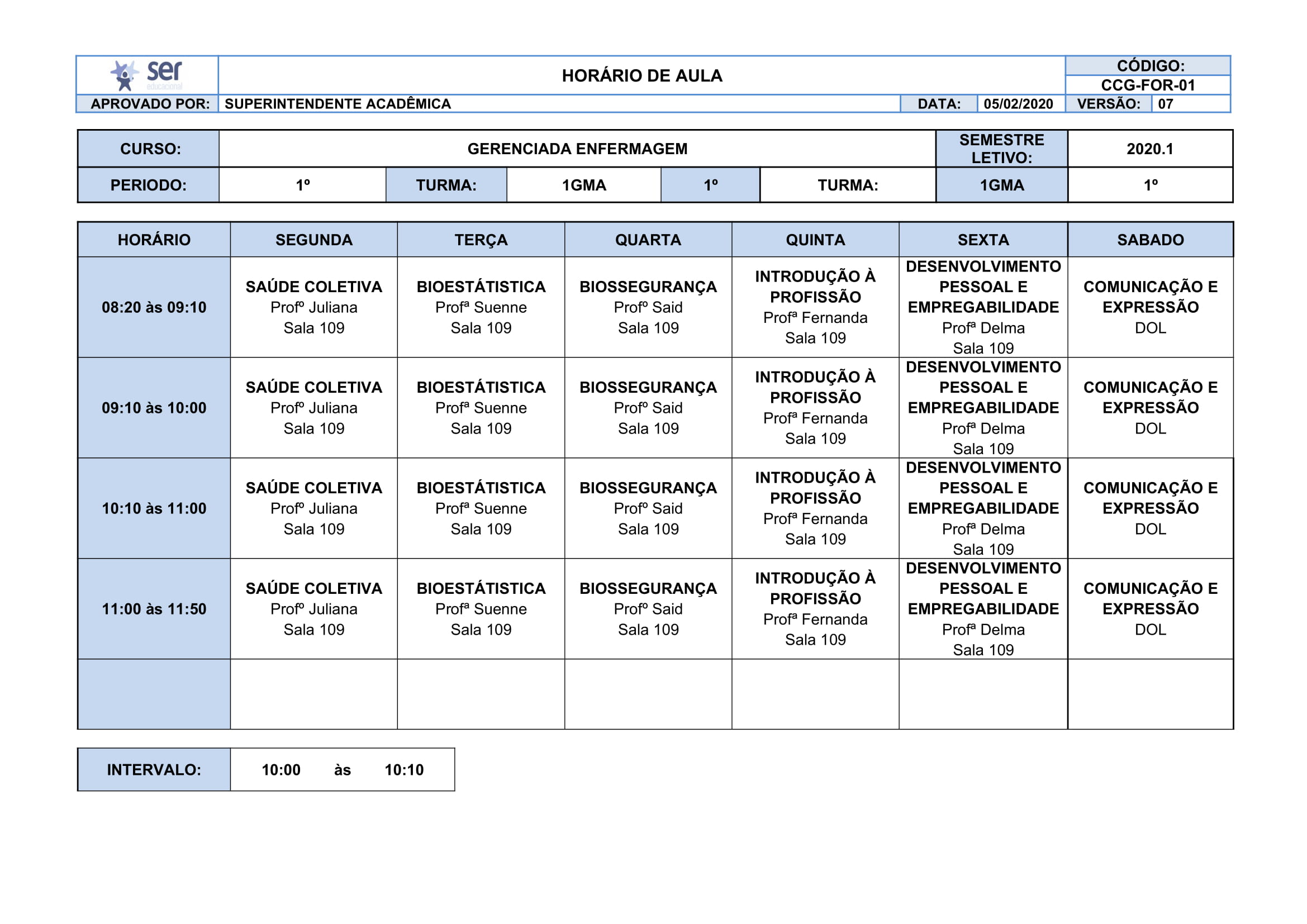 Plano De Aula Enfermagem